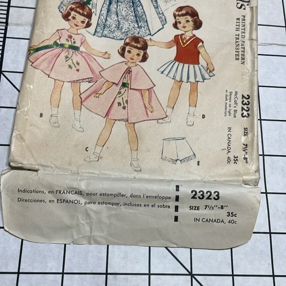 McCall's | Art | Vintage Mccalls Doll Clothes Sewing Pattern 2323 C959 ...